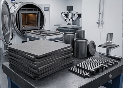 Graphite Heating Elements, Crucibles & Insulation Boards